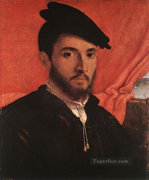 Lorenzo Lotto Painting - Portrait of a Young Man 1526 Renaissance Lorenzo Lotto